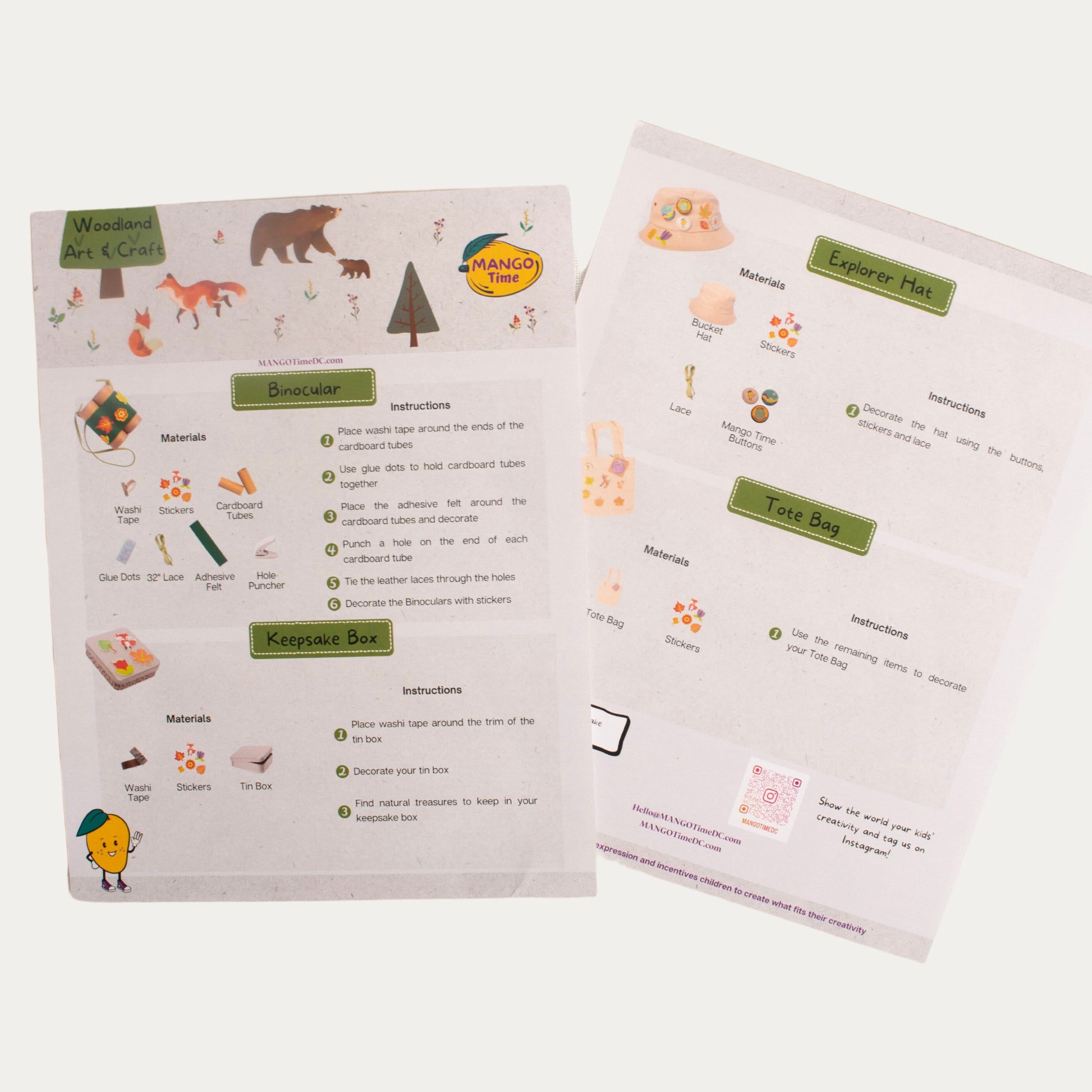 Woodland Birthday Party Activity Instructions